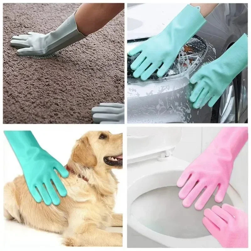 🧤 MagicScrub™ – Luvas de Silicone Multifuncionais