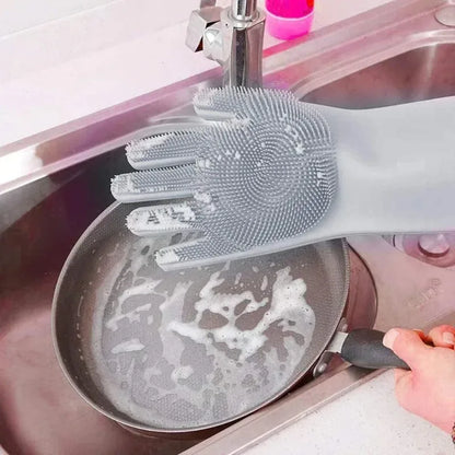 🧤 MagicScrub™ – Luvas de Silicone Multifuncionais